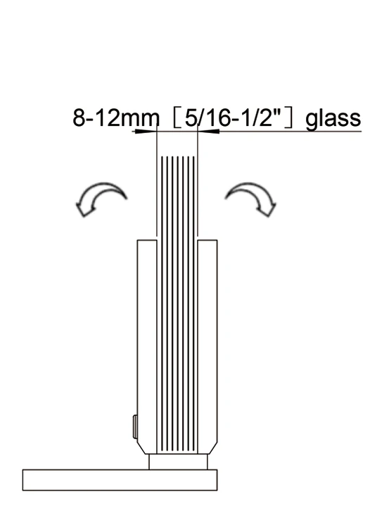 Square Profile Wall to Glass is used in shower enclosures to connect a glass shower door or panel to a wall, it is a specific type of hinge used in frameless shower door systems.The glass shower door hinge is suitable for 5/16