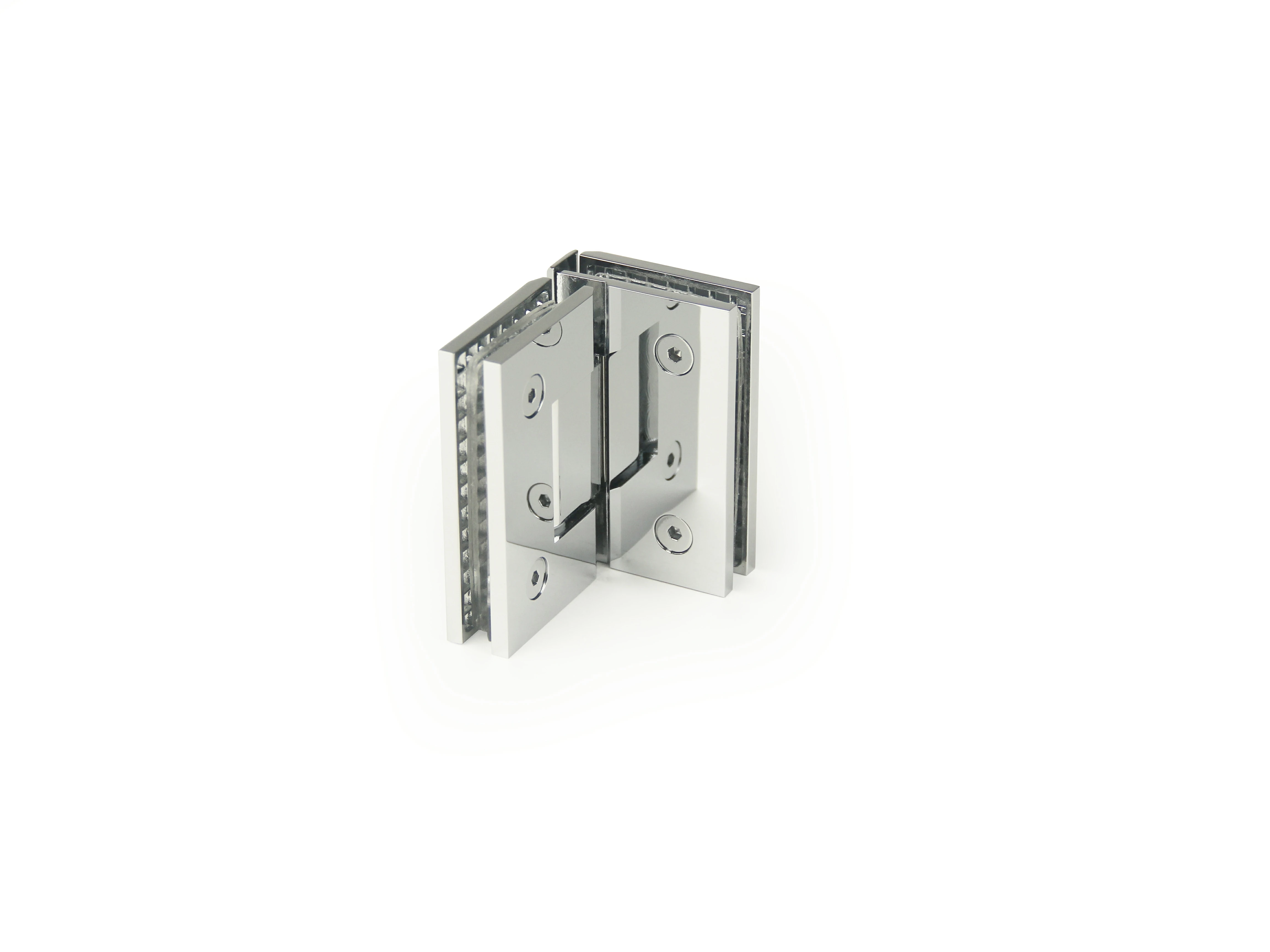Square Profile with Mesh 90° Glass to Glass Shower Door Hinges