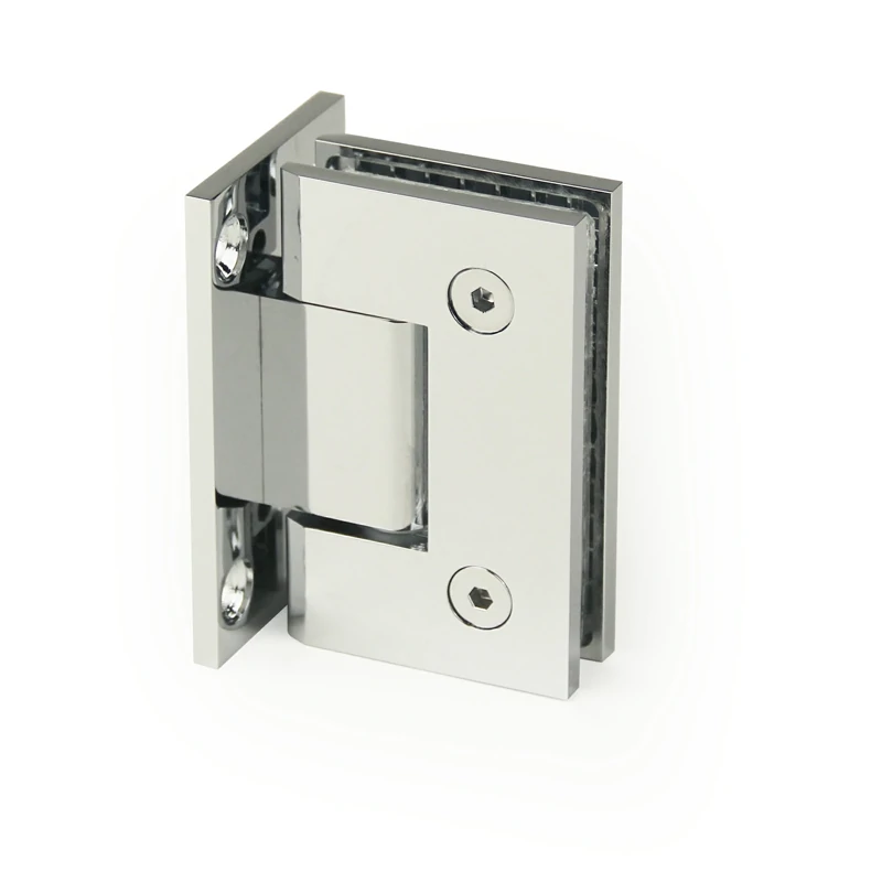 H4-Series Square Profile with Mesh Glass to Wall Shower Door Hinges