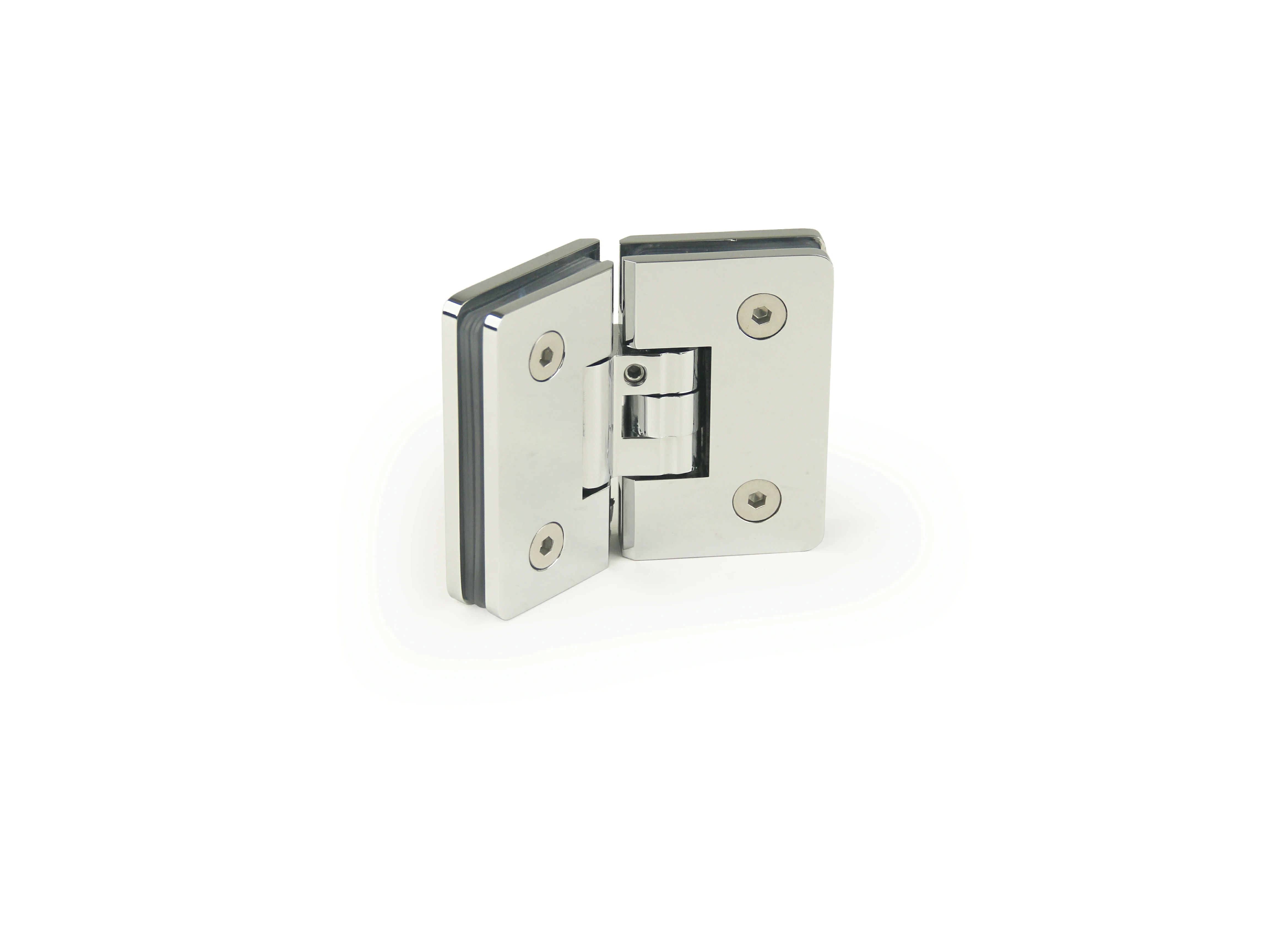 H17-Series Square Profile With Radius Corners Glass to Glass 135° Shower Door Hinges