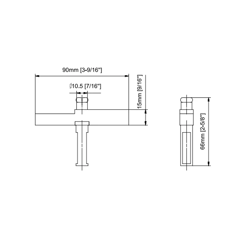Top Pivot Adapter Block for 1/2