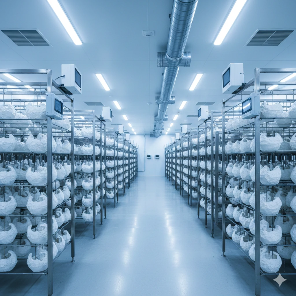 Ceramic shell drying room for investment casting process