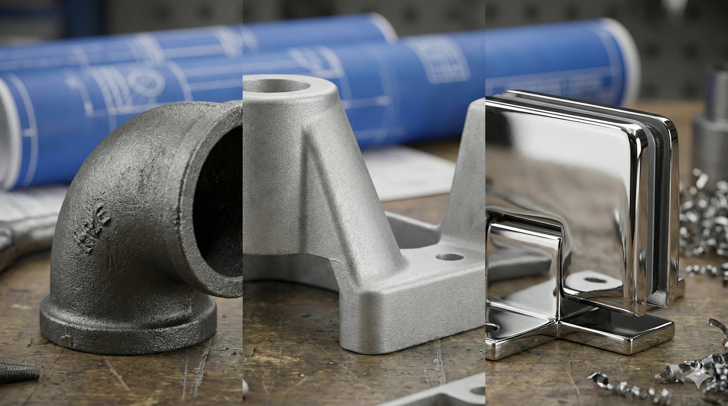 Charnière de douche en acier inoxydable brut et poli