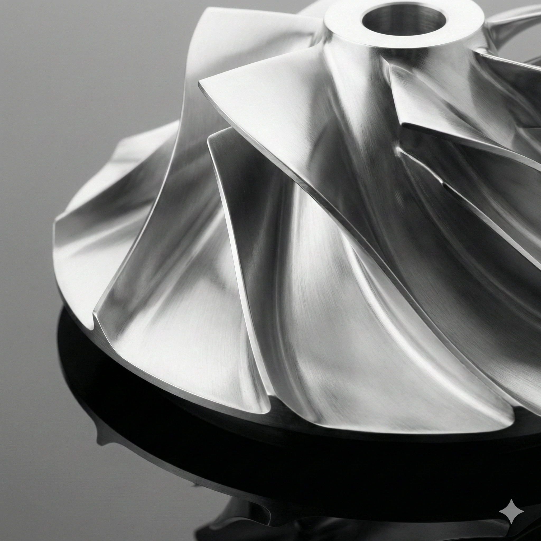 Precision stainless steel investment casting impeller close-up