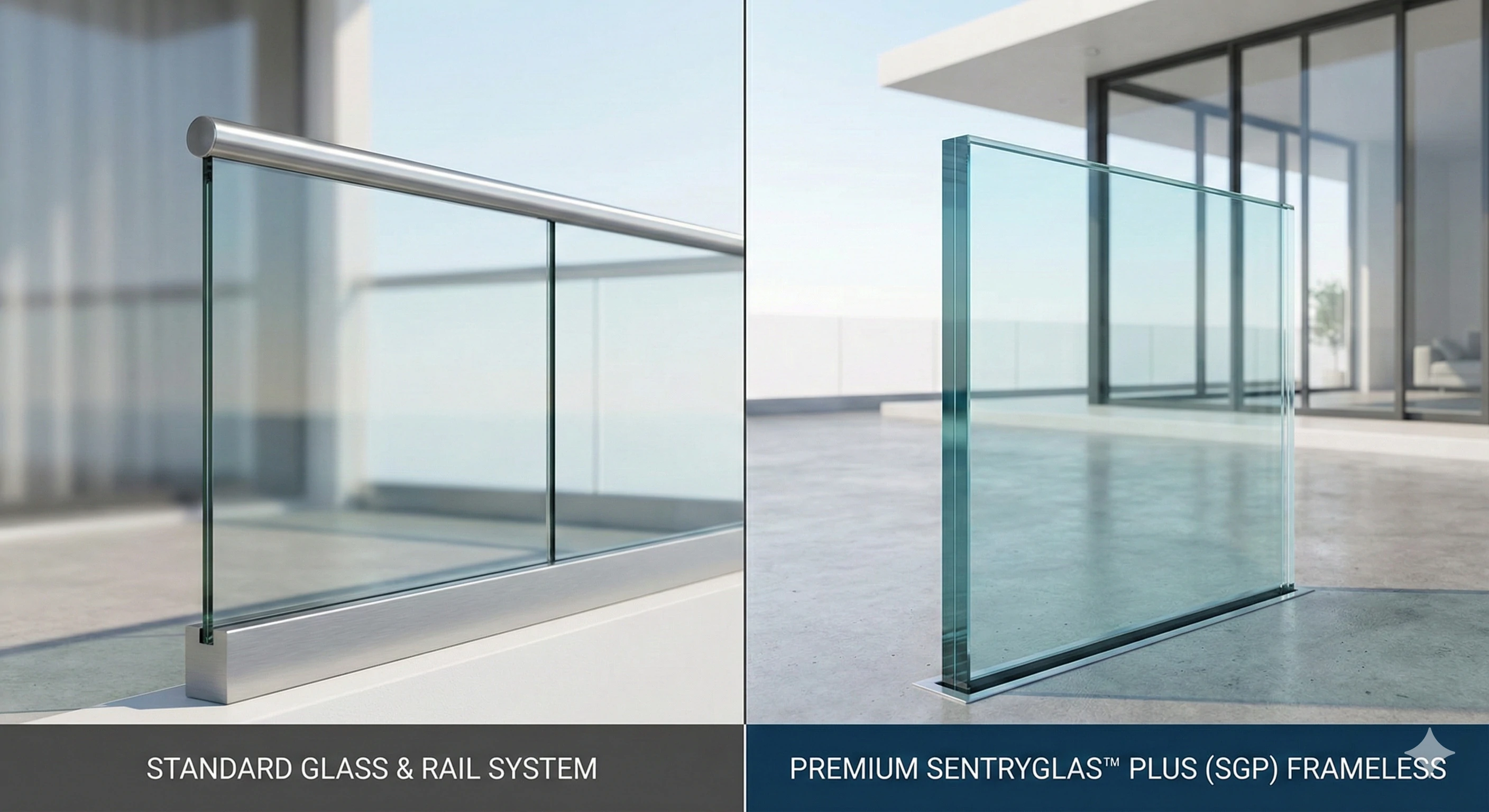 Systèmes de garde-corps en verre sans cadre haut de gamme