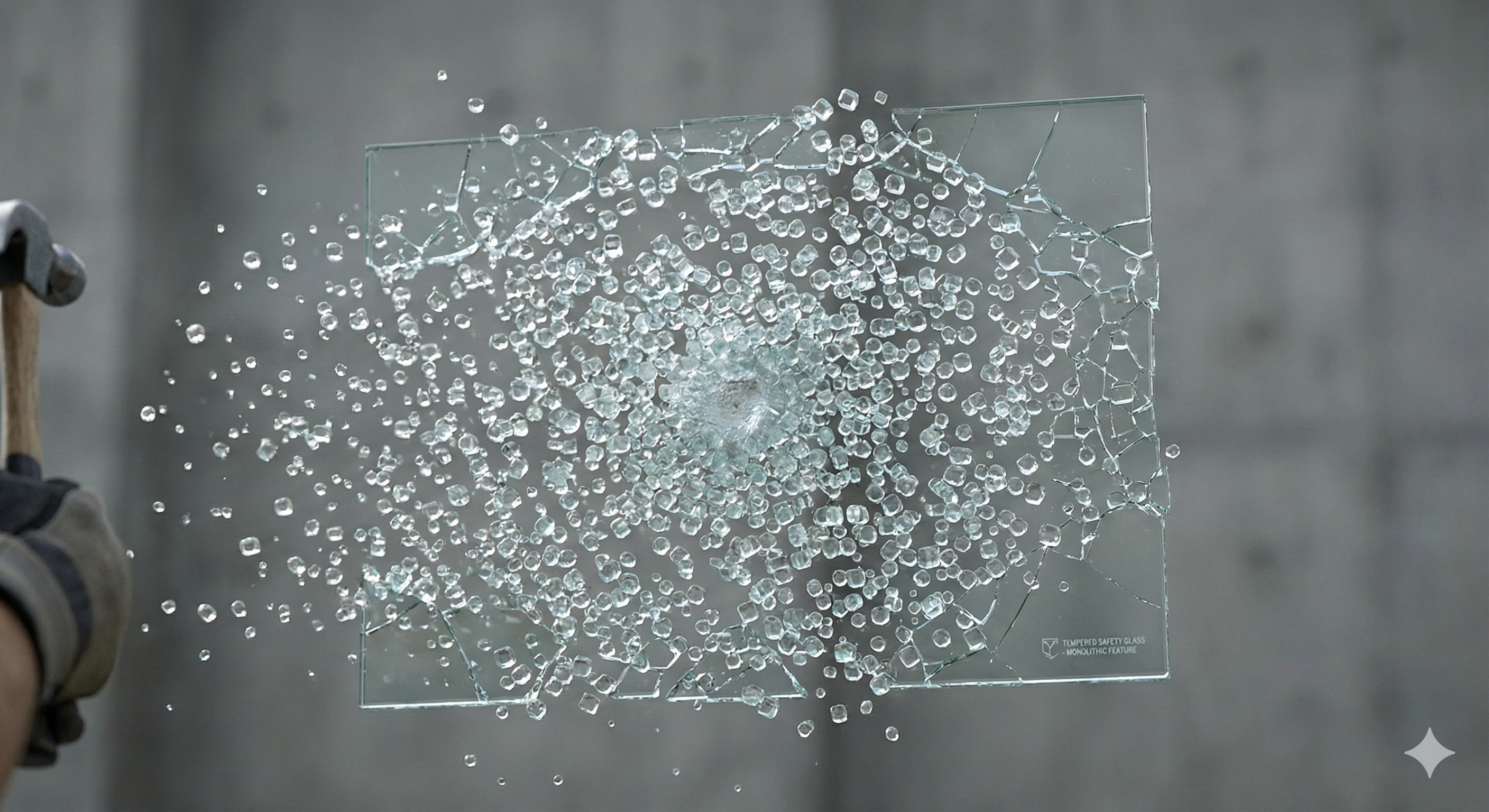 Test d'impact de sécurité démontrant la qualité durable du verre trempé