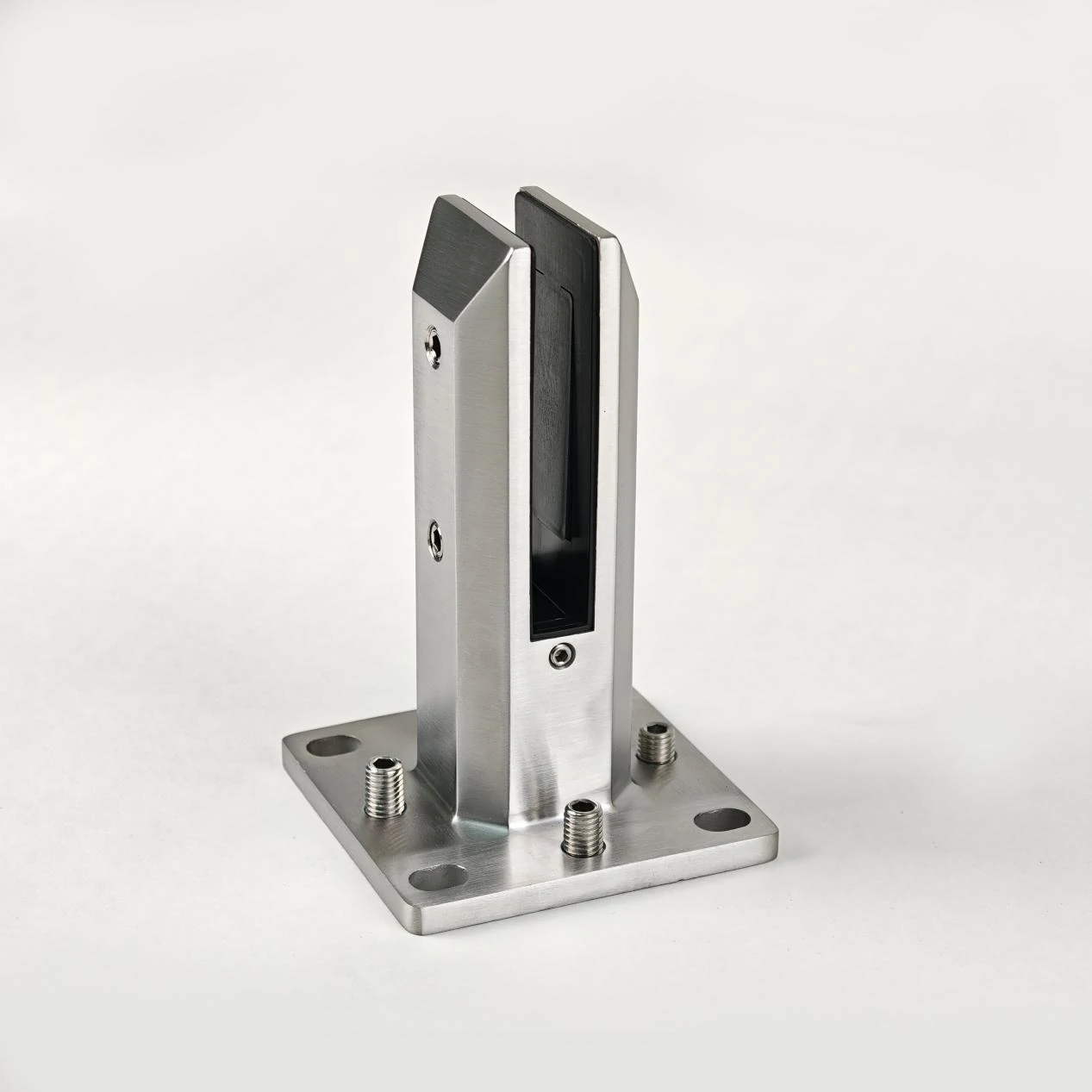 Embout carré en acier inoxydable pour garde-corps en verre sans cadre