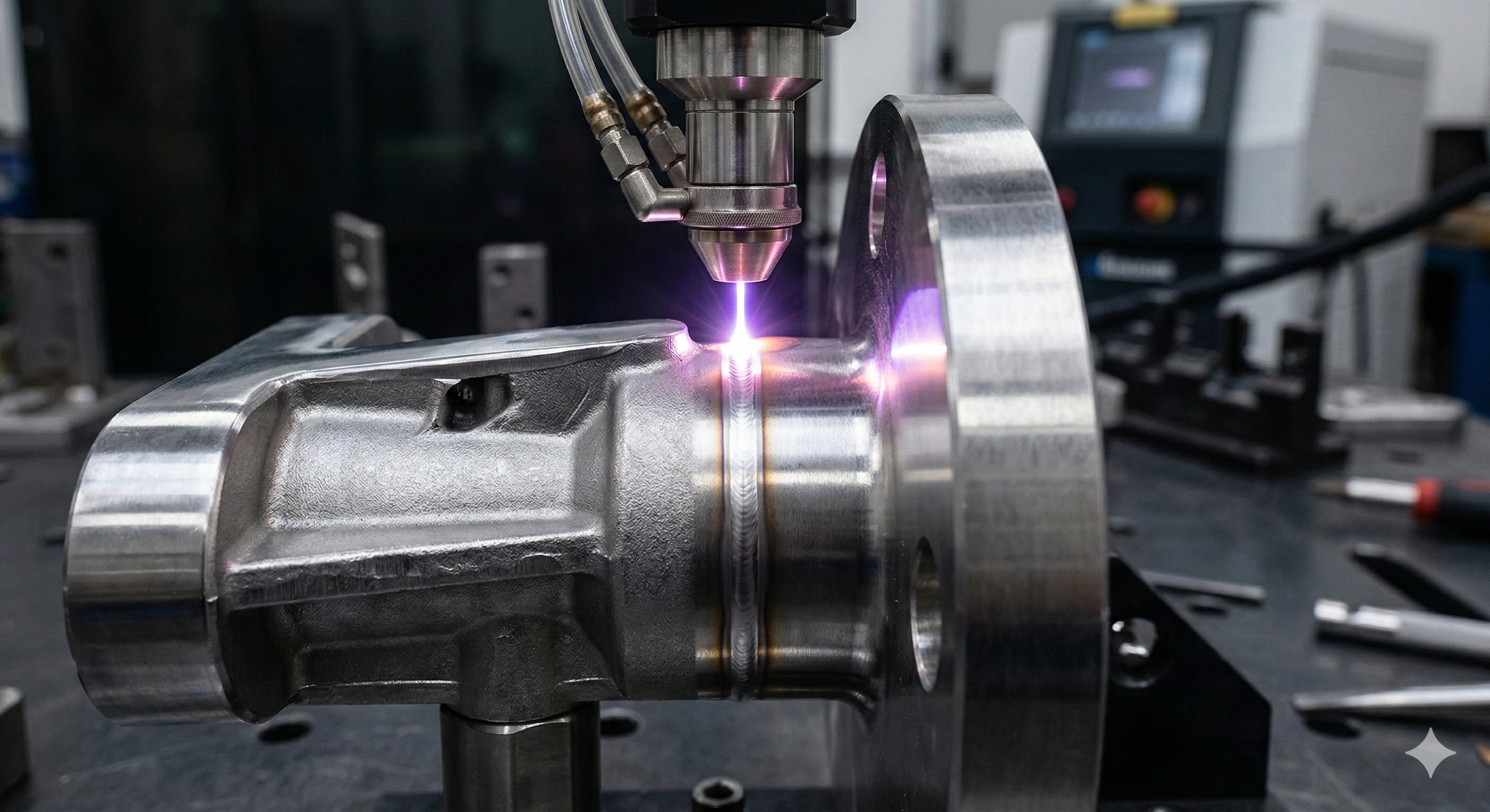 Automated precision welding on durable stainless steel glass hardware components