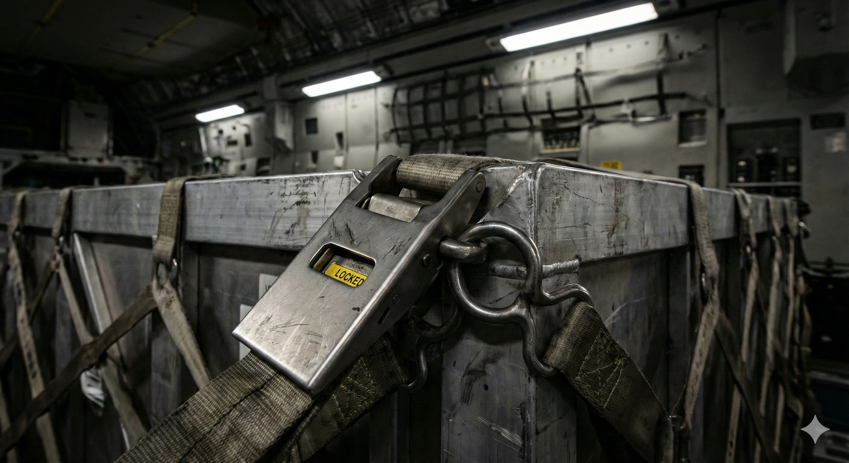 Heavy-duty stainless steel cargo tie-down buckle for logistics security