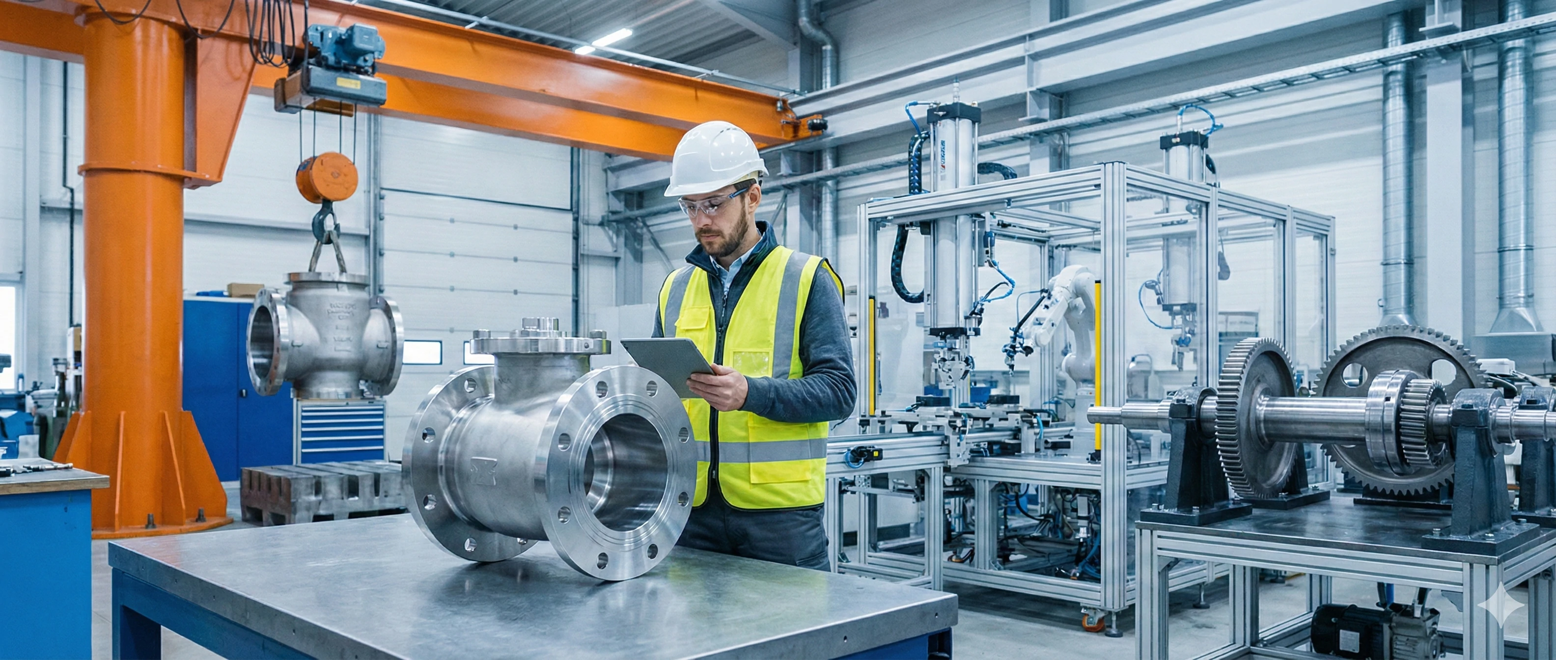 Factory inspection of industrial metal casting components