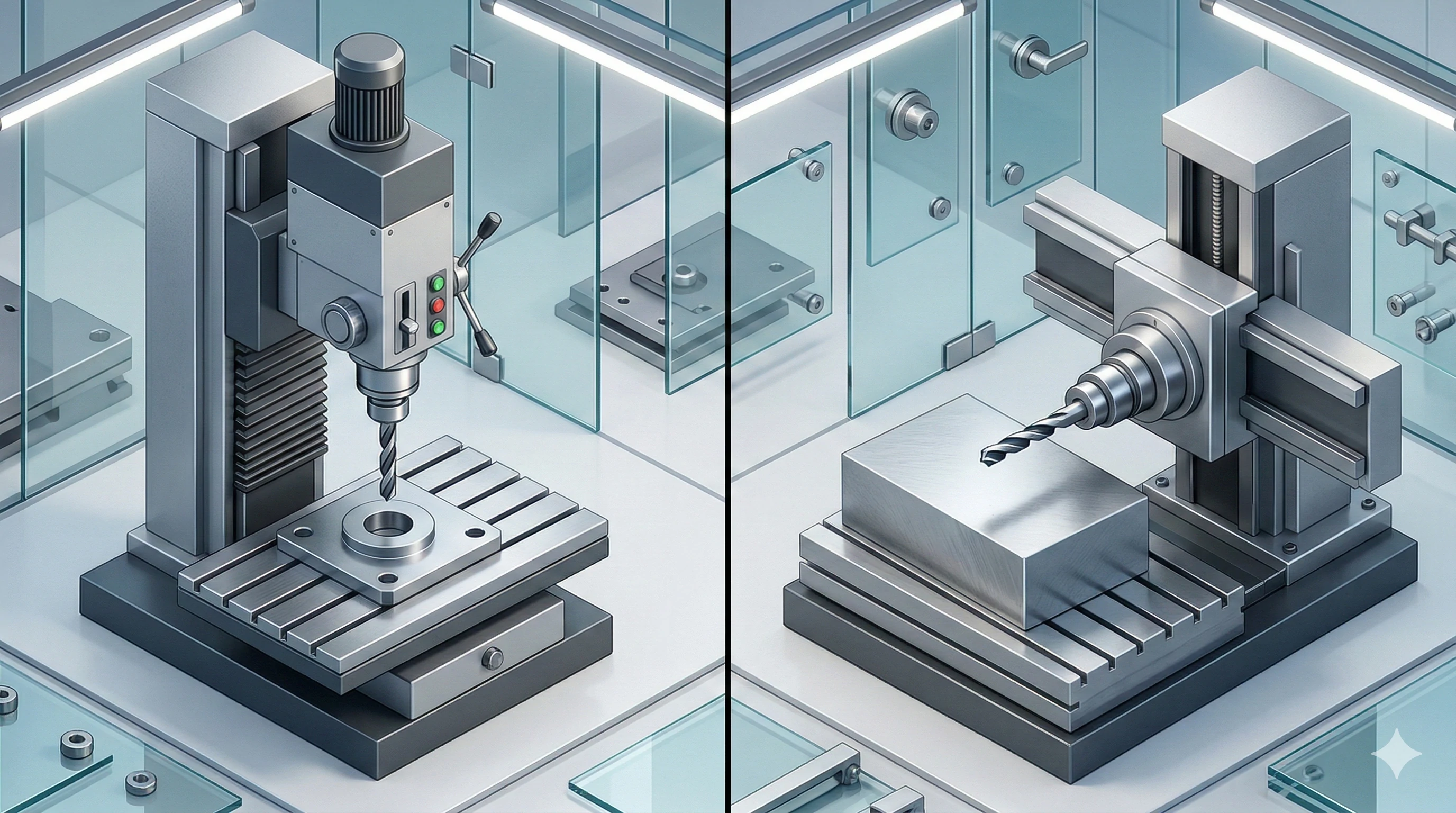 Precision CNC machines for custom glass railing hardware manufacturing