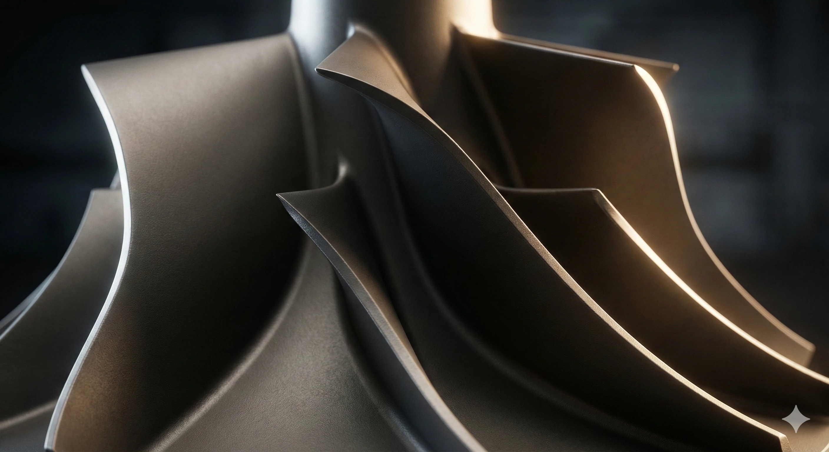 Gros plan sur une roue de turbine métallique moulée de précision