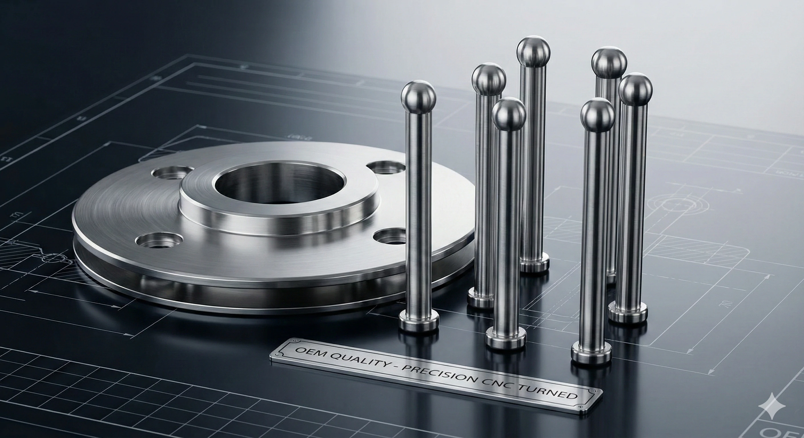 Precision CNC turned OEM stainless steel glass hardware fitting components