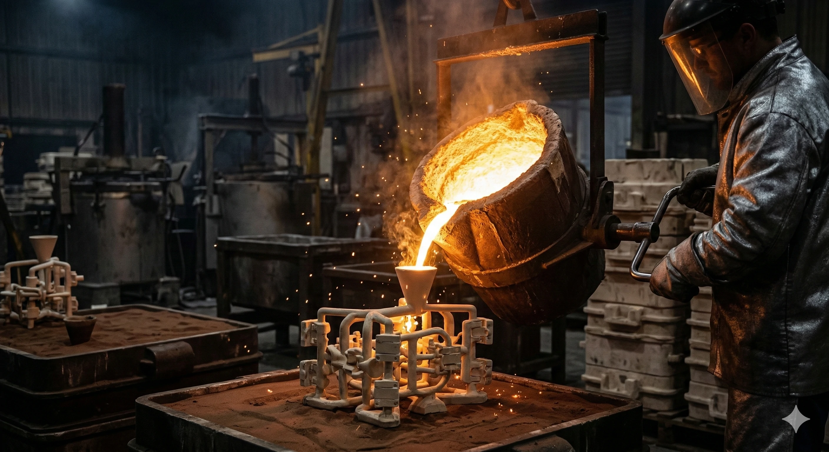 Advanced metal casting process for manufacturing reliable OEM shower hardware.