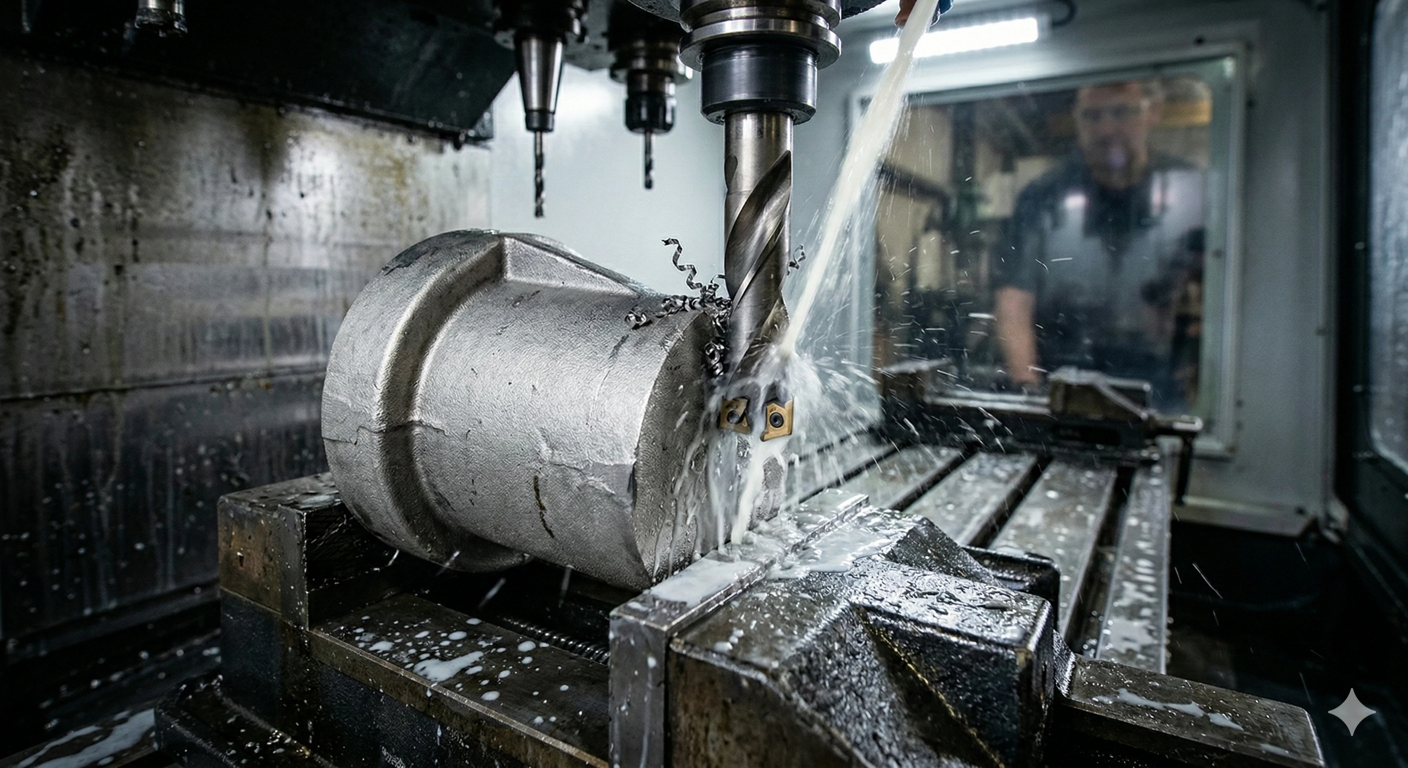 Heavy-duty CNC milling process for high-quality custom glass railing fittings.