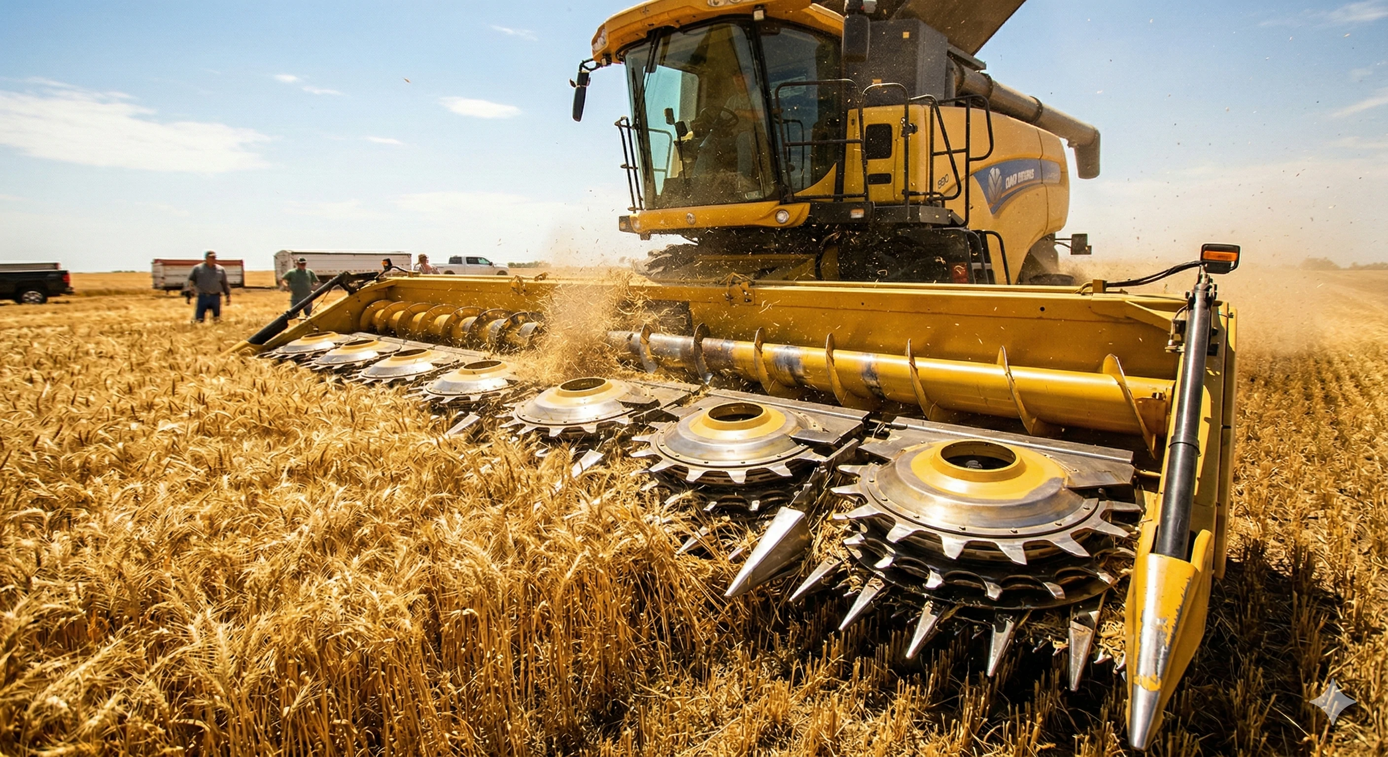 Combine harvester using high strength investment cast agricultural components