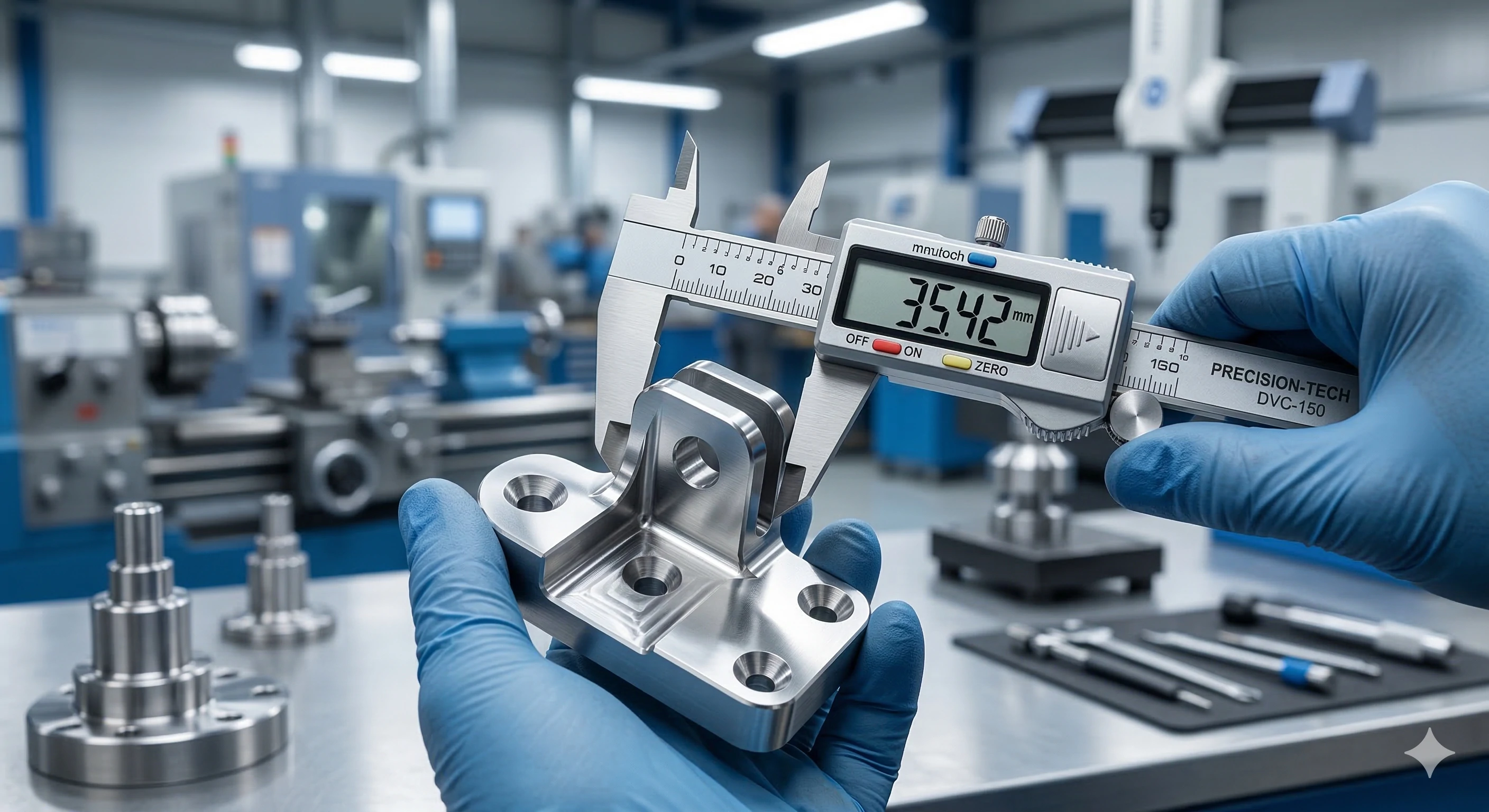 Precision measurement of durable glass hardware fitting to ensure reliable quality