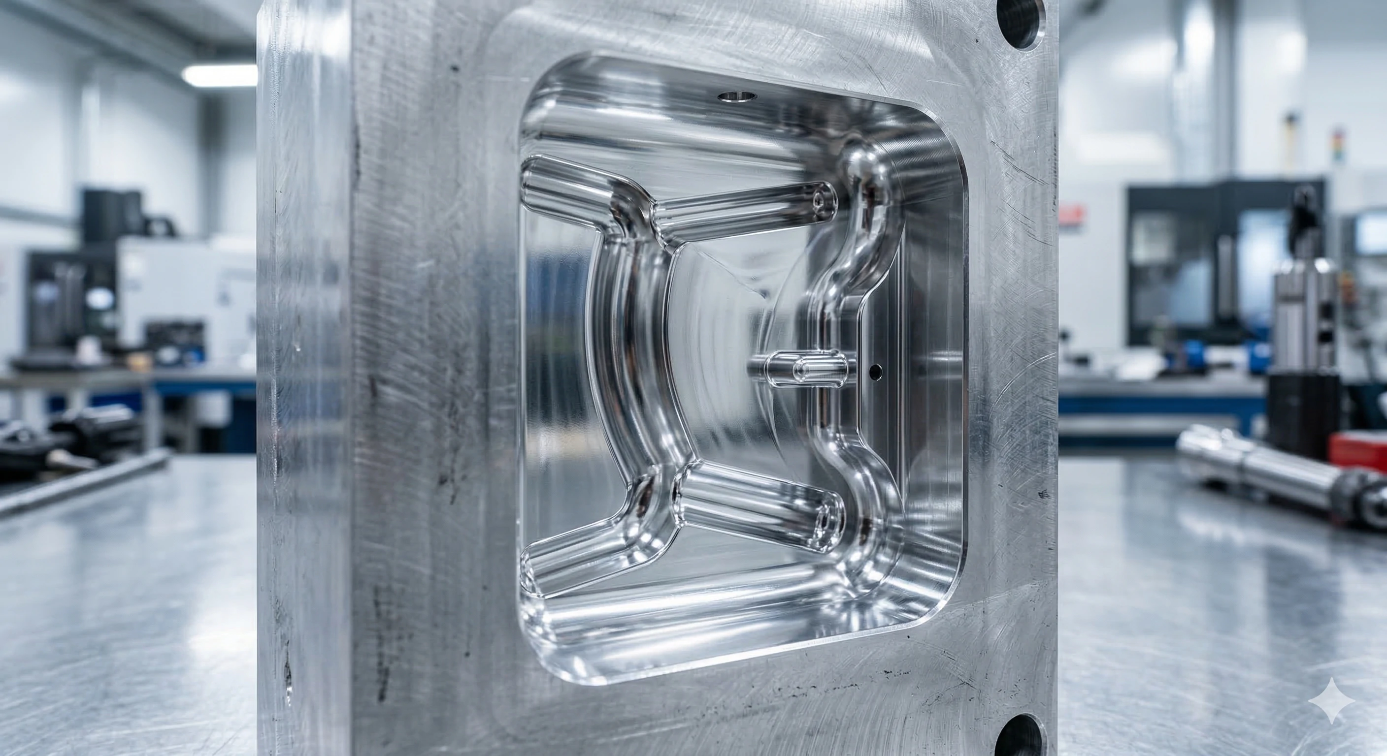 High precision CNC machined mold for custom glass shower hardware