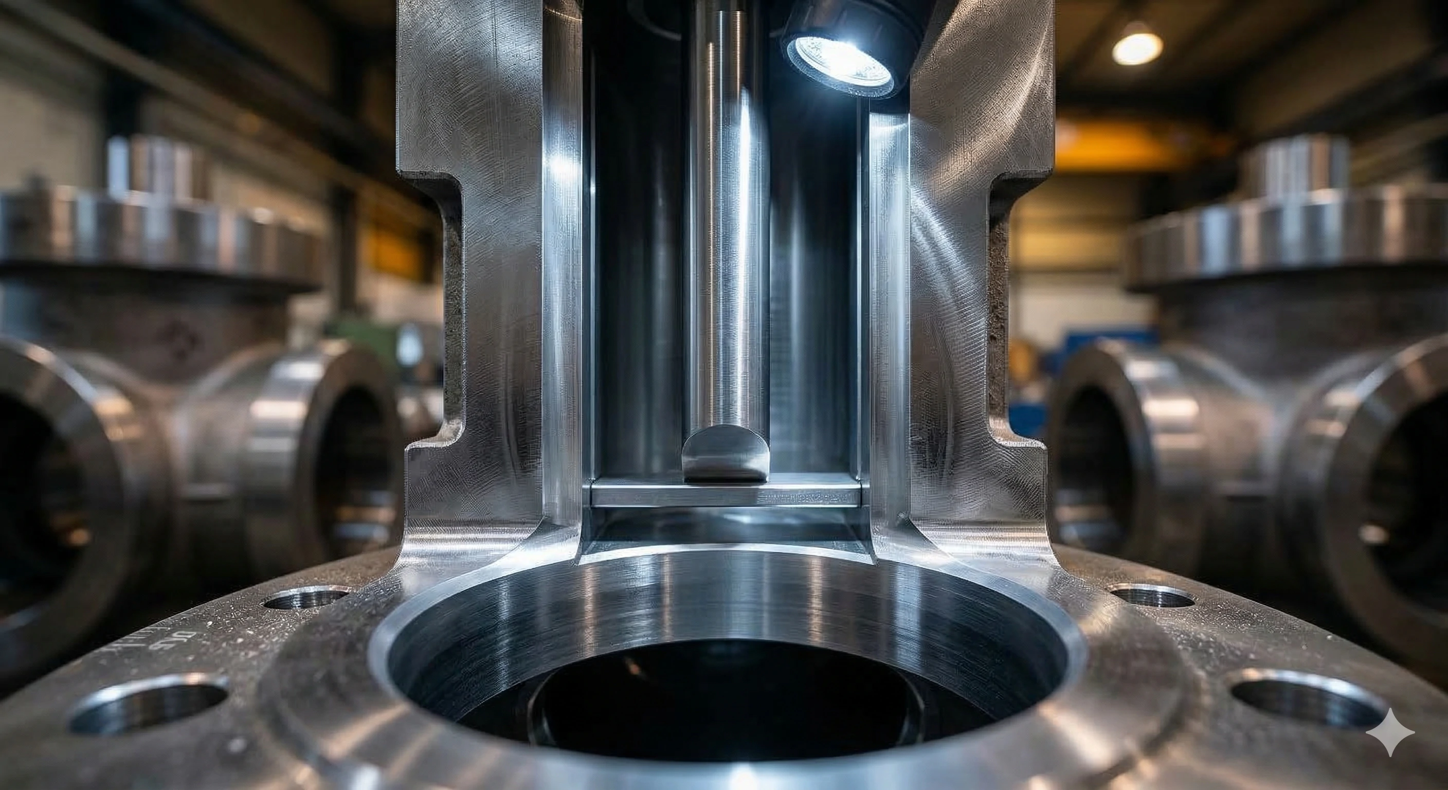 Precision machined stainless steel hardware component showing OEM manufacturing quality.