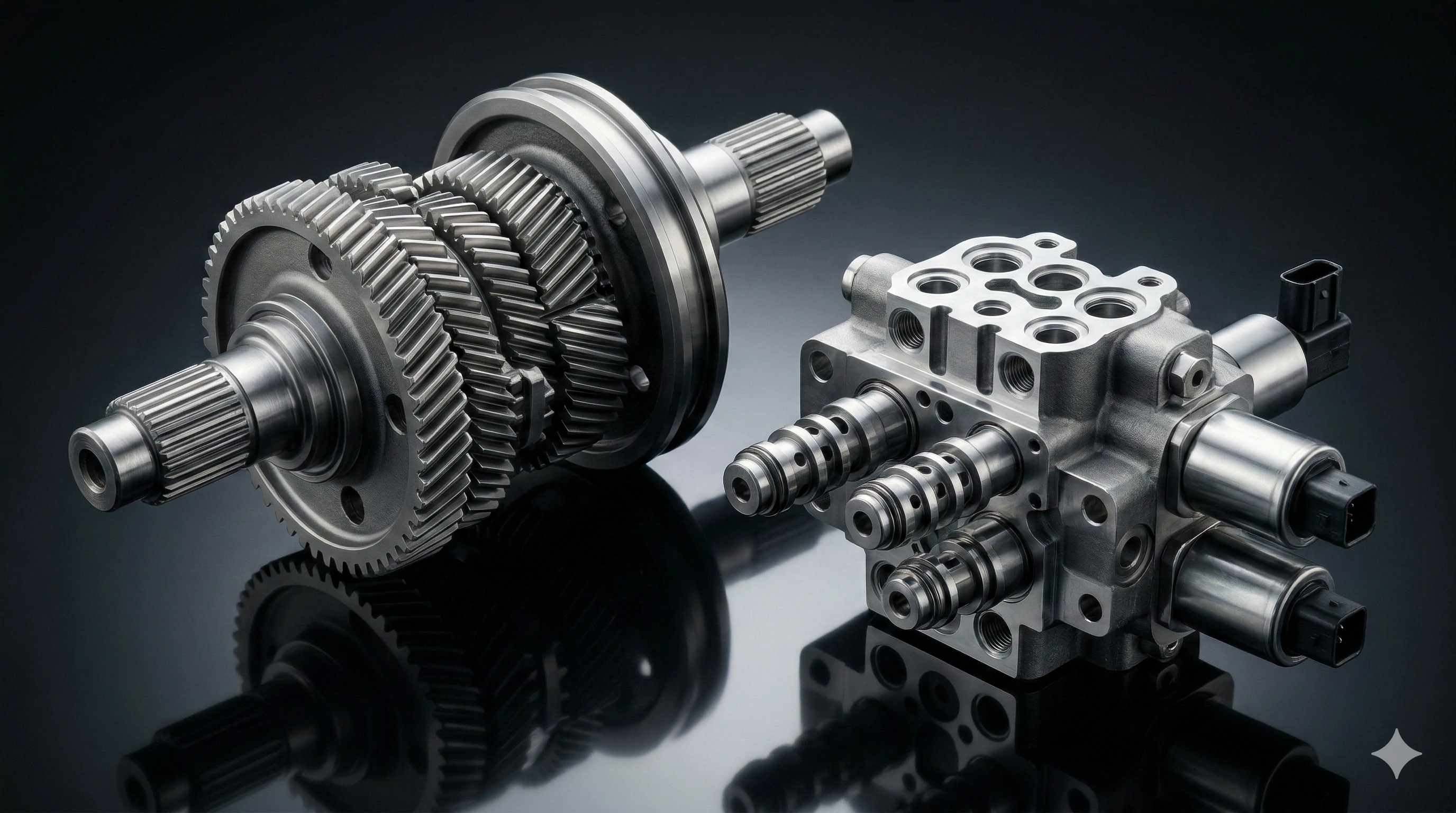 High precision investment cast gears and hydraulic valve block