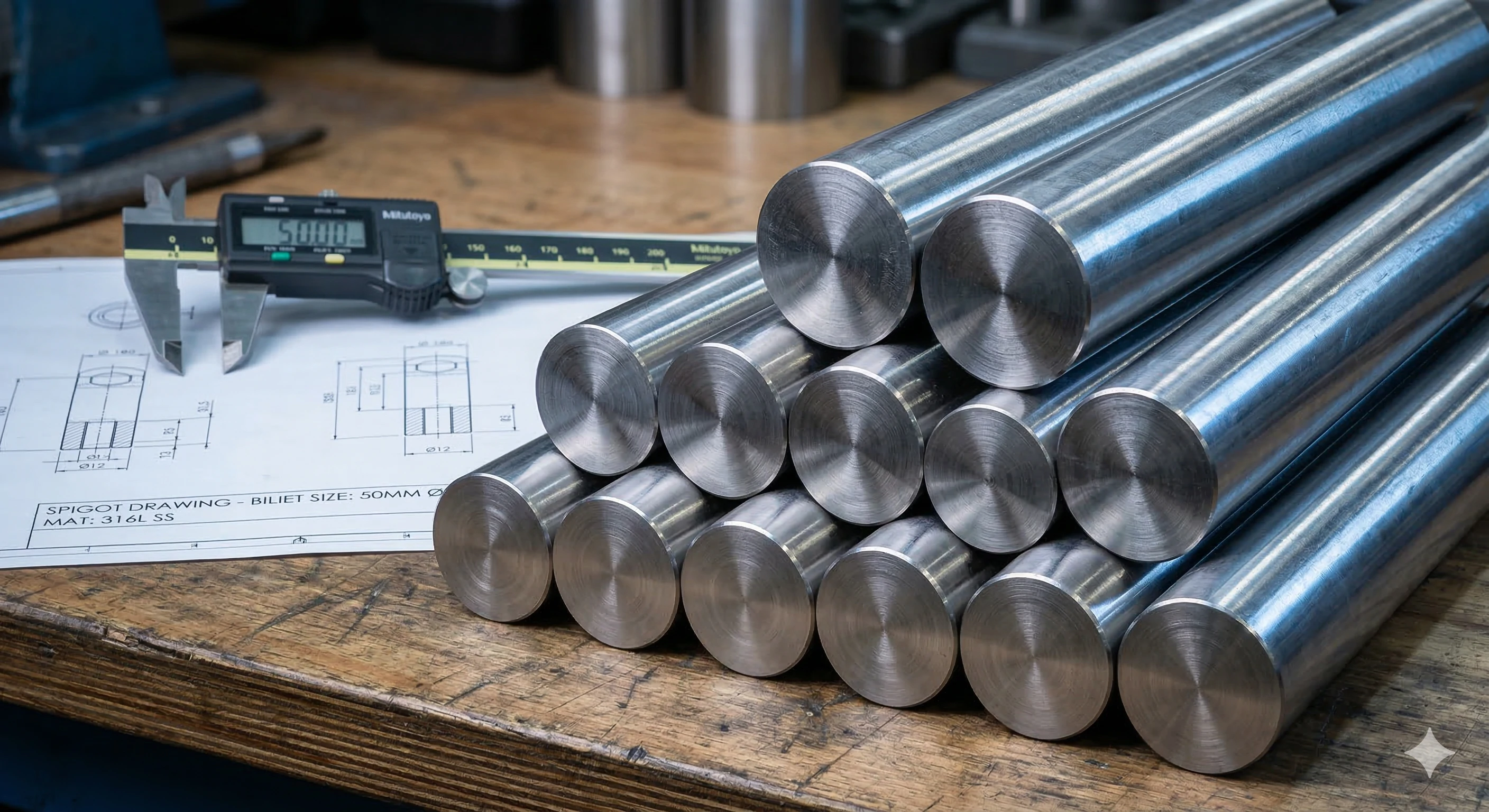 Billettes en acier inoxydable 316L et plans techniques pour la fabrication de robinets à verre